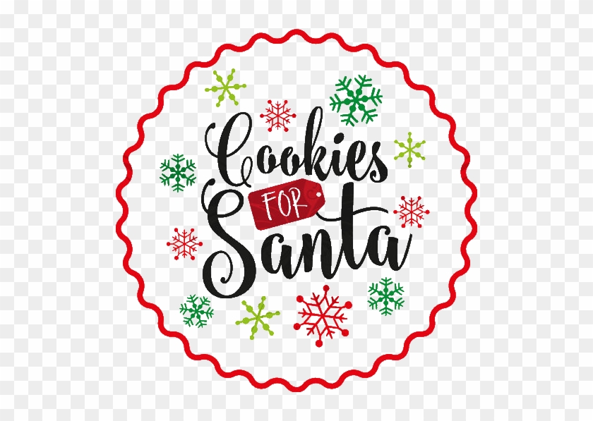 Cookies For Santa Or Dropbox - Transparent Background Scalloped Edge Circle Clipart #1289982
