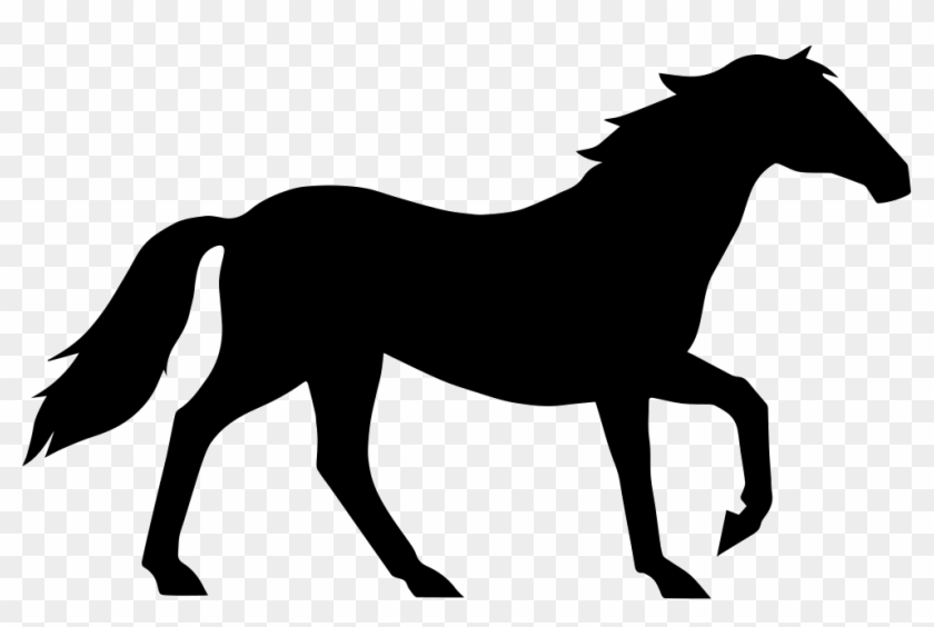 Horse Walking Elegant Black Side View Silhouette Comments - Keep Calm And Ride Clipart #1290123
