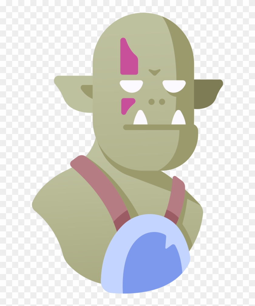 Orc Icon - Orc Flat Design Clipart #1290221