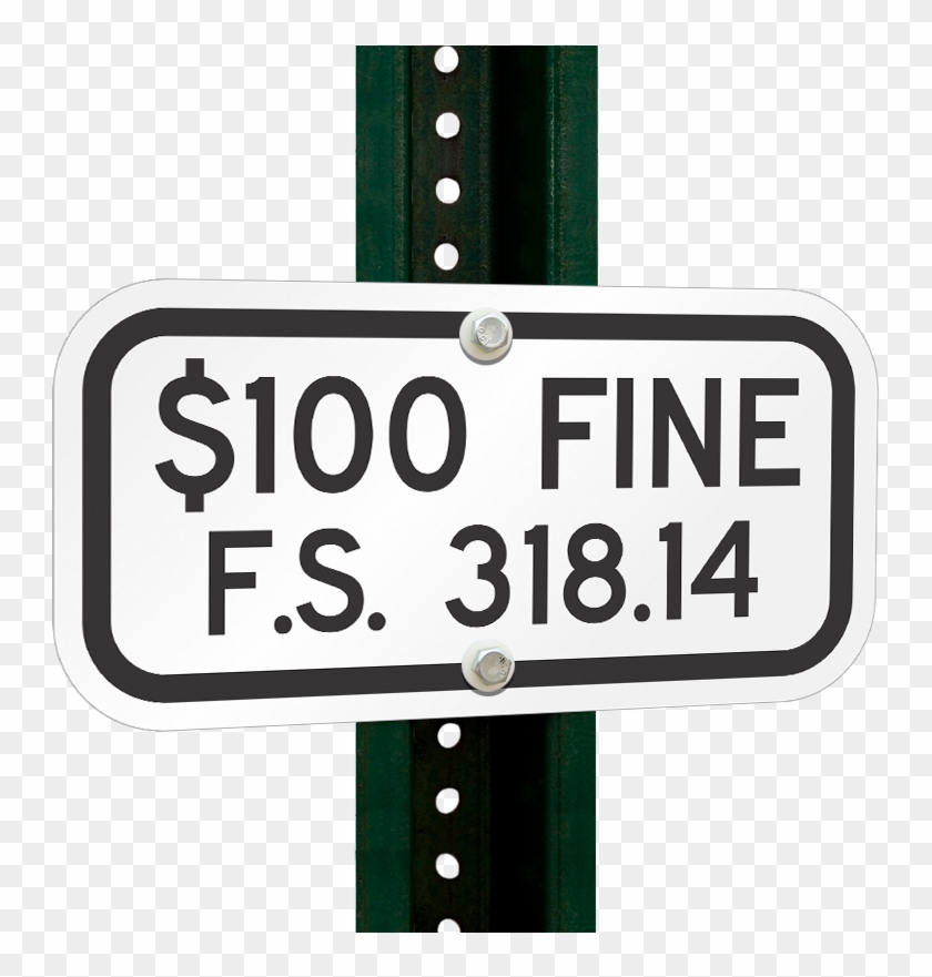 $100 Fine Ada Handicapped Sign - Reserved Sign Clipart #1290333