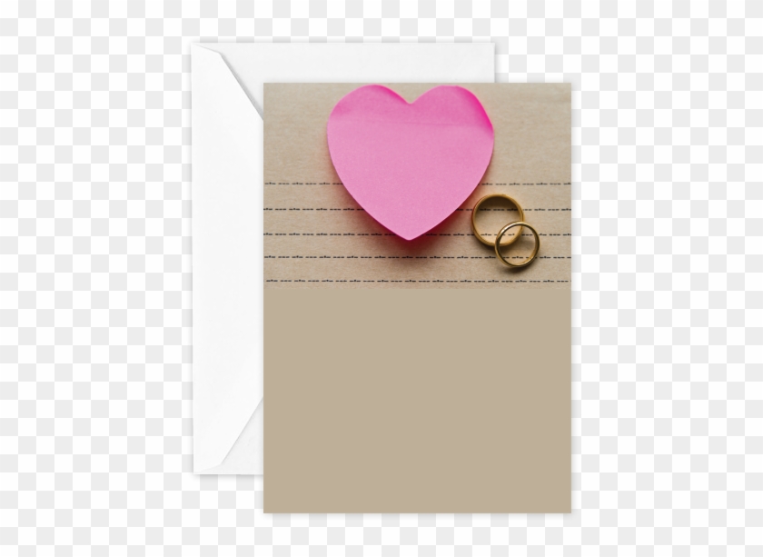 Pink Heart With Rings-image - Heart Clipart #1290877