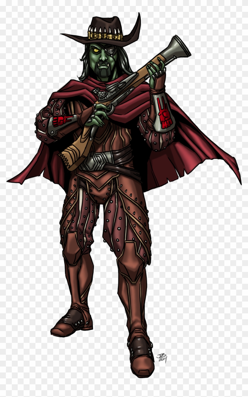 Half-orc Gunslinger By Prodigyduck Clipart #1291157