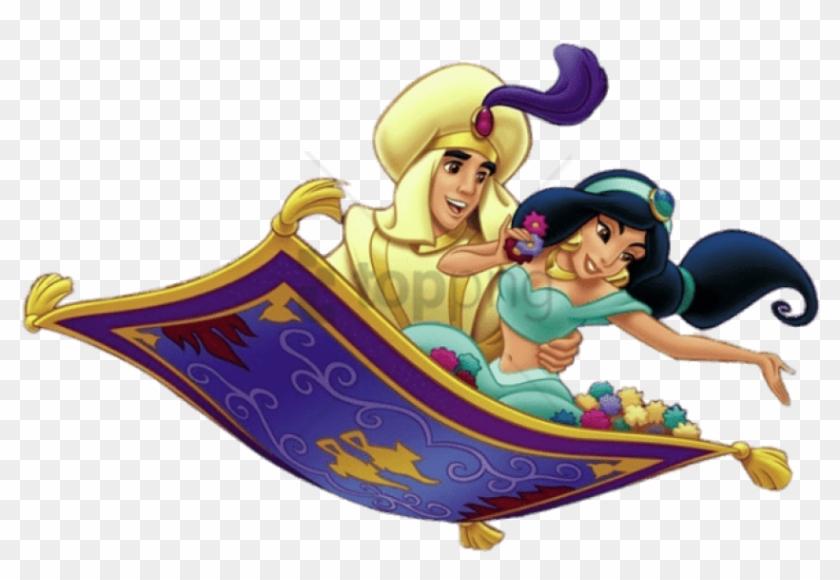 Download Free Png Download Aladdin And Jasmine On The Magic - Aladdin And J...