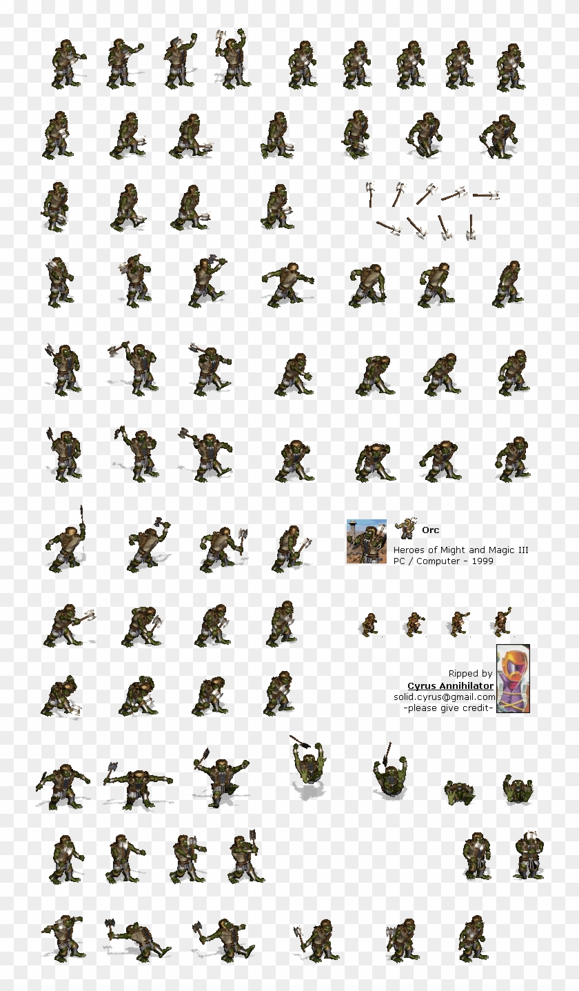 Orc Sprite Png - Orc Sprite Rpg Clipart