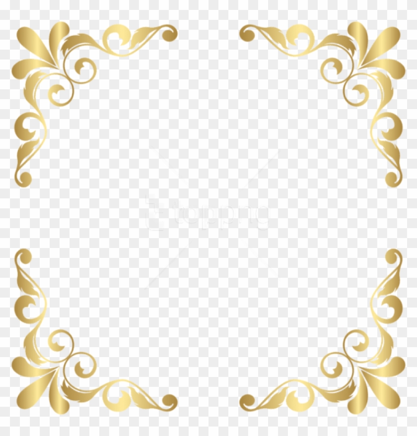 Free Png Download Gold Corners Transparent Clipart - Transparent Golden Corner Border Png