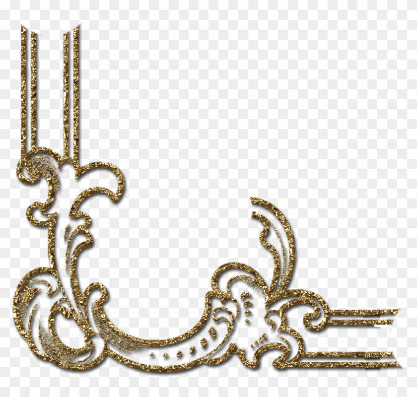 Transparent Gold Decorative Corner Png Clipart - Esquinas Decorativas
