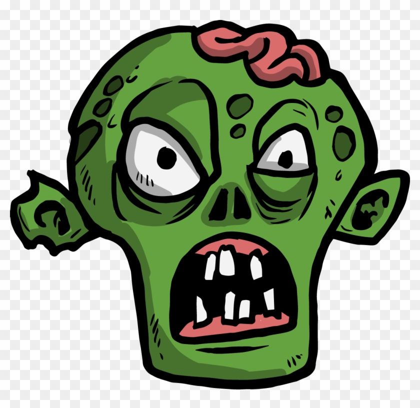 The Zombie Angry - Zombie Face Transparent Background Clipart