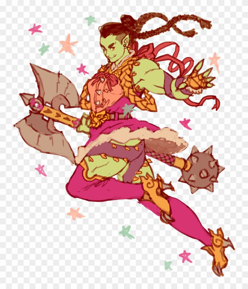 Orc Clipart Scary Character - Orc Magical Girl - Png Download