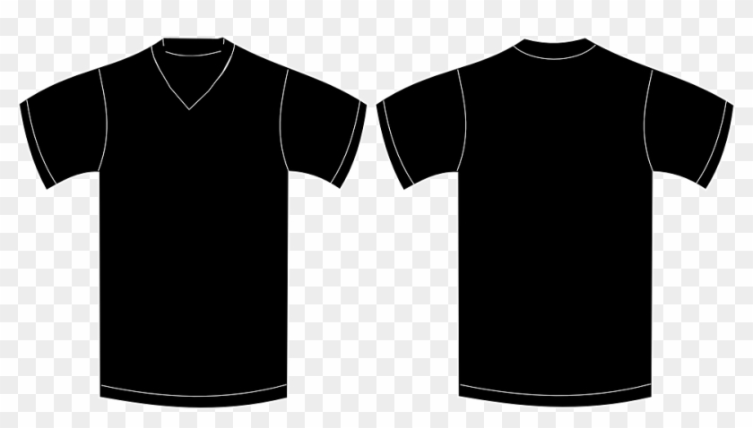 Tee-shirt, Sweat Shirt, Garment, Front - Black V Neck T Shirt Template Clipart #1291814