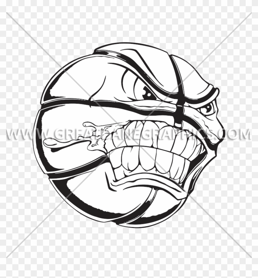 Angry Basketball Clipart - Angry Basketball Ball - Png Download