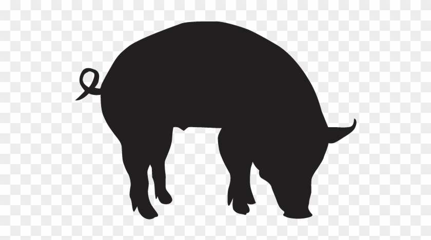 Visiting The Farm - Pig Head Silhouette Clip Art - Png Download #1292763