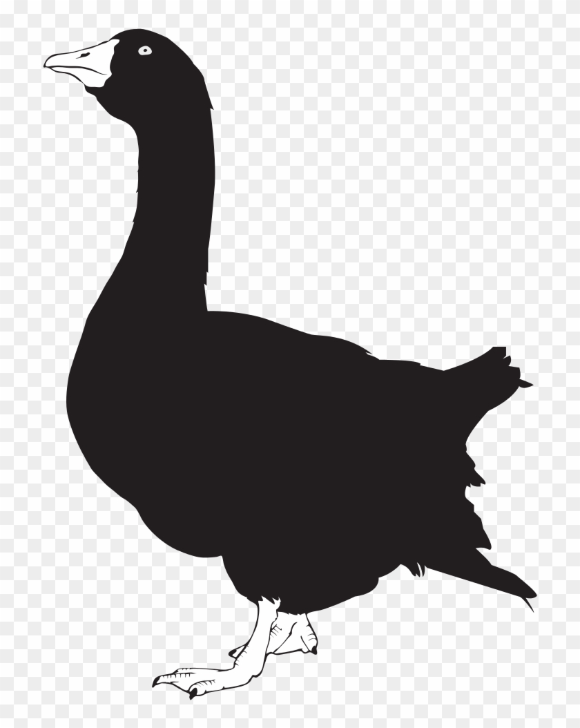 Goose Silhouette - Goose Silhouette Png Clipart #1292900