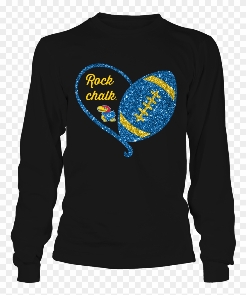Rock Chalk Half Heart Football Kansas Jayhawks Shirt - Minecraft Creeper Anatomy Shirt Clipart #1293364