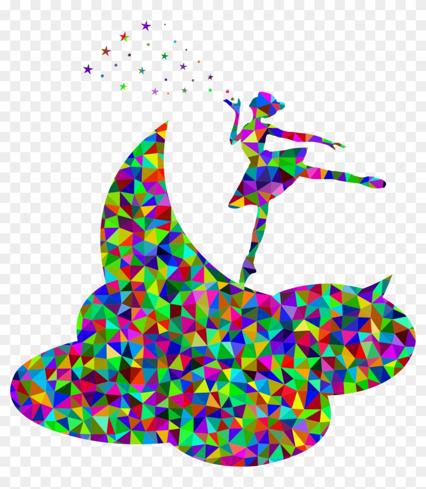 This Free Icons Png Design Of Prismatic Low Poly Ballerina Clipart #1293366
