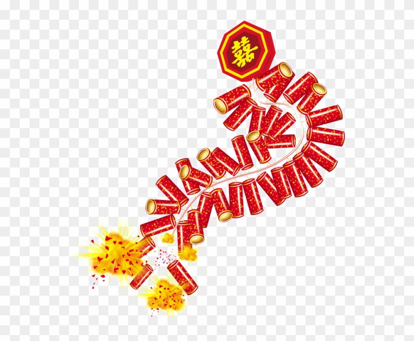 Hand Painted Cartoon Firecracker Decoration Vector - 鞭炮 圖案 Clipart