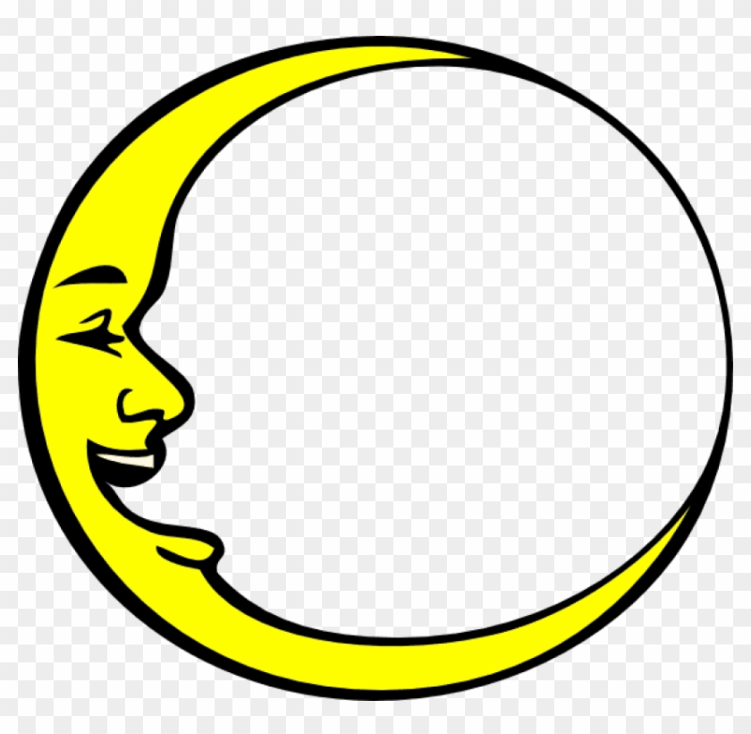 Free Png Download Smiling Crescent Moon Png Images - Crescent Moon Cartoon Clipart