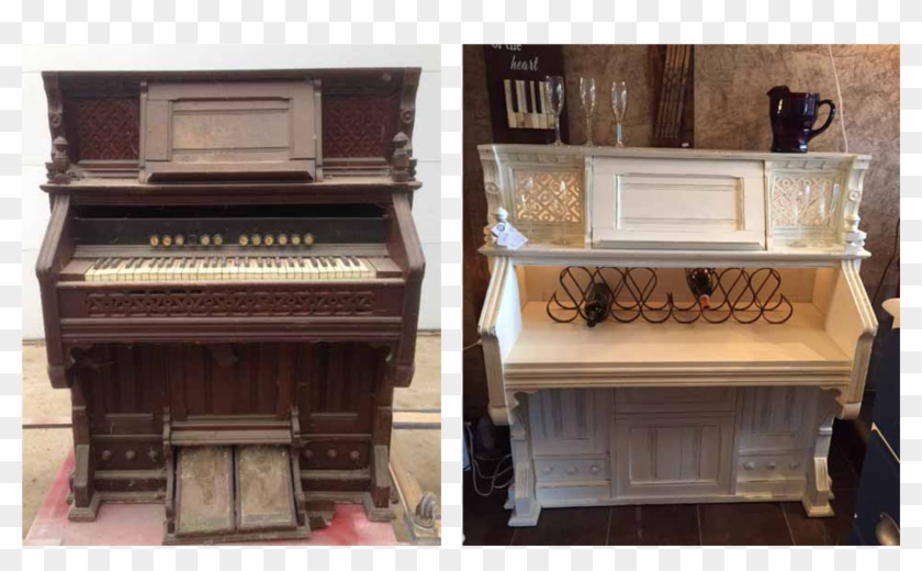 Old Pump Organ Transformed With Old White Chalk Paint® - Celesta Clipart #1293824