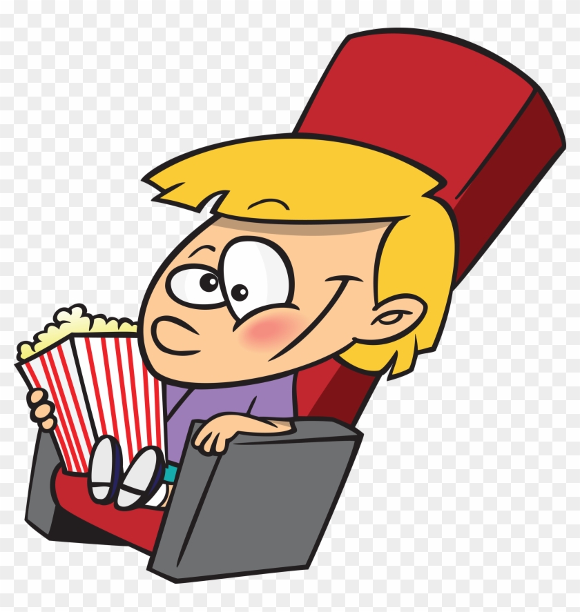 Movie Kid Fan Mascot - Movie Clip Art - Png Download