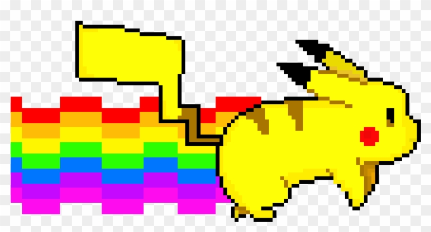 Nyan Pikachu , Png Download - Pikachu Pixel Art Maker Clipart