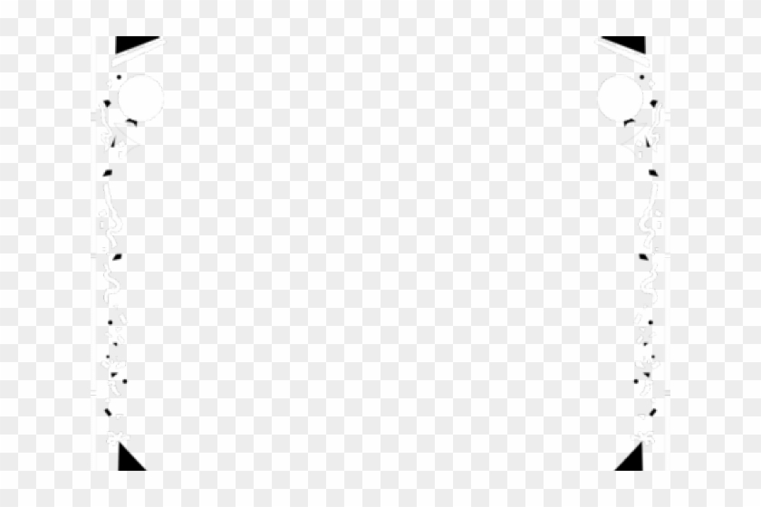 Confetti Clipart Page Border - Line Art - Png Download #1295176