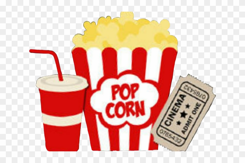 Soda Clipart Movie Popcorn - Popcorn Soda Png Transparent Png #1295298