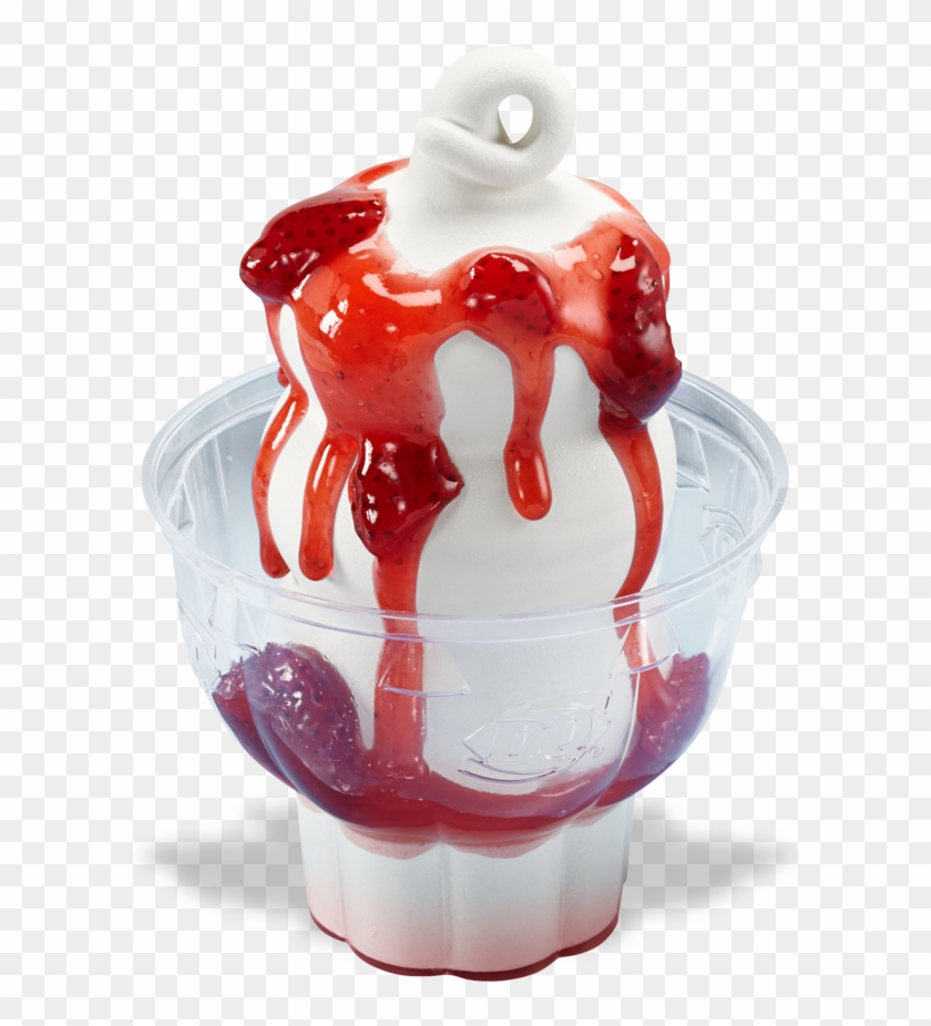 Strawberry Sundae - Dairy Queen Sundae Cup Clipart #1295510