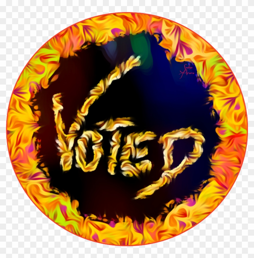 Voted Sticker - Circle Clipart