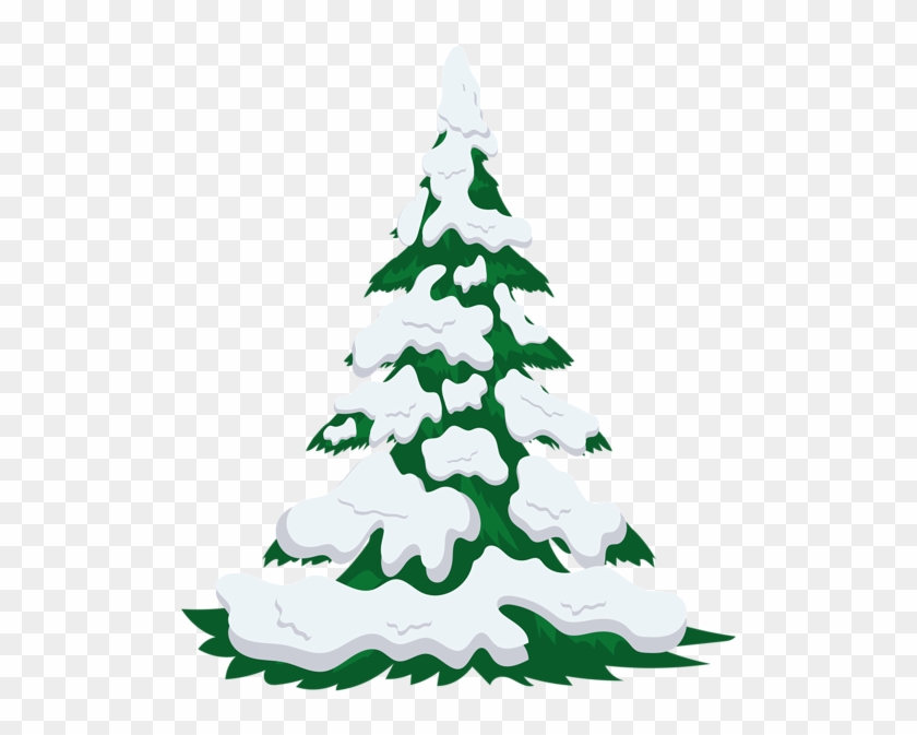 Evergree Tree In Snow Outline Clip Art ~ PNG-clipart