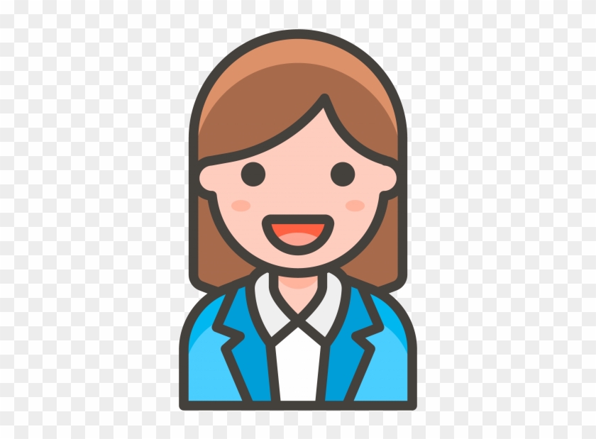 Woman Office Worker Emoji - Female Office Worker Cartoon Clipart #1296599