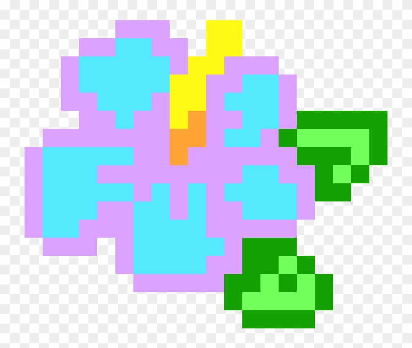 Flower Pixel Art Grid Clipart