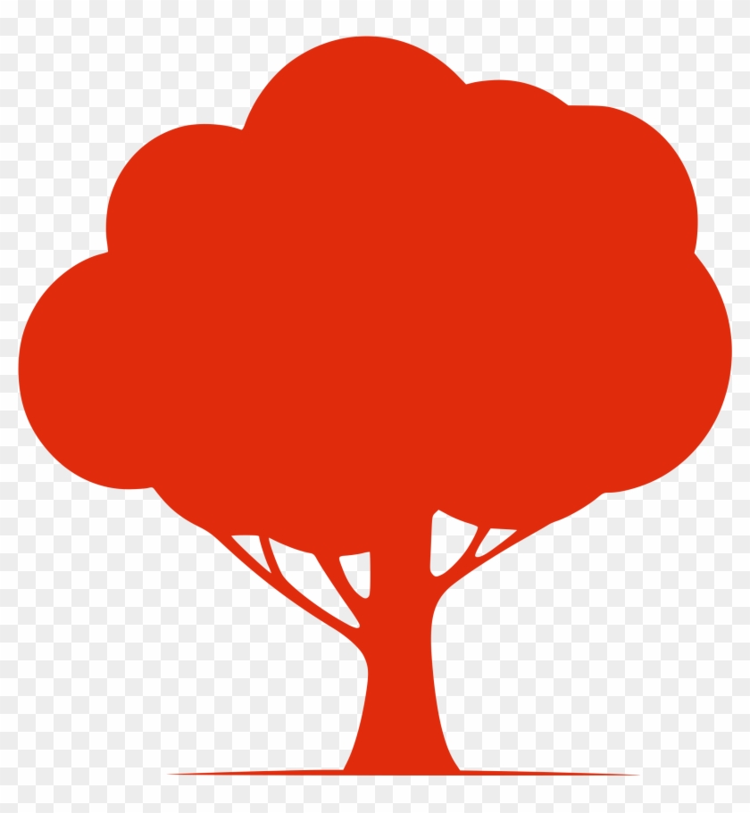 Red Tree Clipart, Explore Pictures - Tree Clipart Silhouette - Png Download #1297224