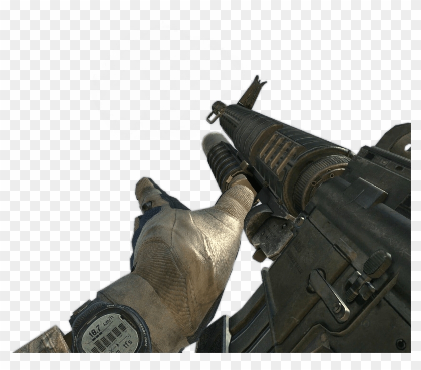 M16a4 Grenade Launcher 2 Call Of Duty - M16a4 Modern Warfare Remastered Clipart #1297532