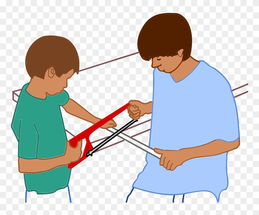 The Illustration Above Shows An Easy Way To Cut The - Toddler Clipart