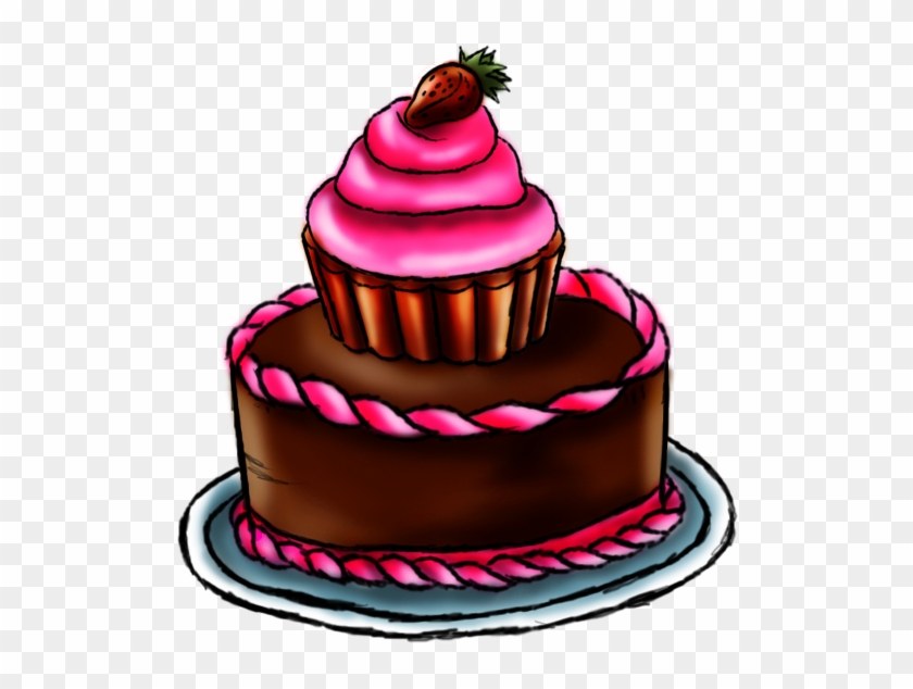 Birthday Cake Drawing Drawing Cakes Cake Png ~ Frames - Cake Chocolate Drawing Png Clipart #1297690