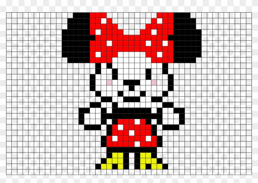 Brik Pixel Art - Pixel Art Disney Minnie Clipart