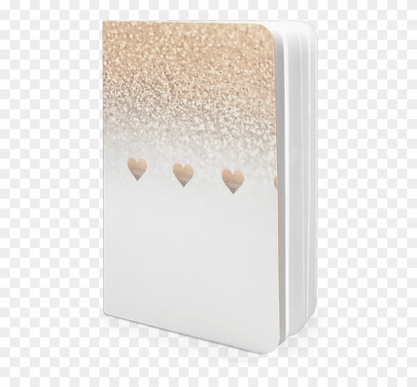 Dailyobjects Gatsby Gold Ombre White Hearts A5 Notebook - Heart Clipart #1298240