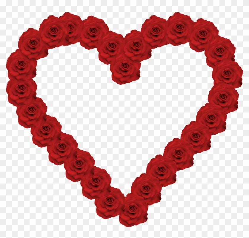 See Here Heart Face Clip Art Black And White - Rose Petals In A Heart - Png Download #1298265