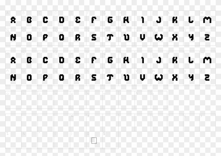 Character Map - Monster Hunter 4 Font Clipart