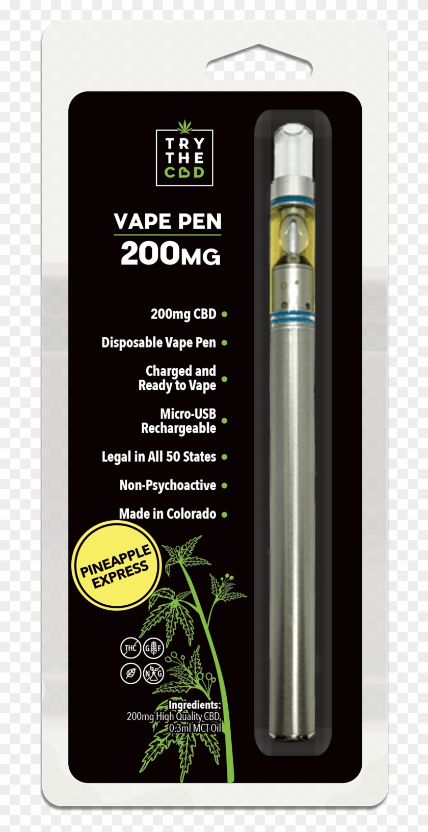 Pineapple Express 200 Mg Cbd Disposable Vape Pen By - Smartphone Clipart