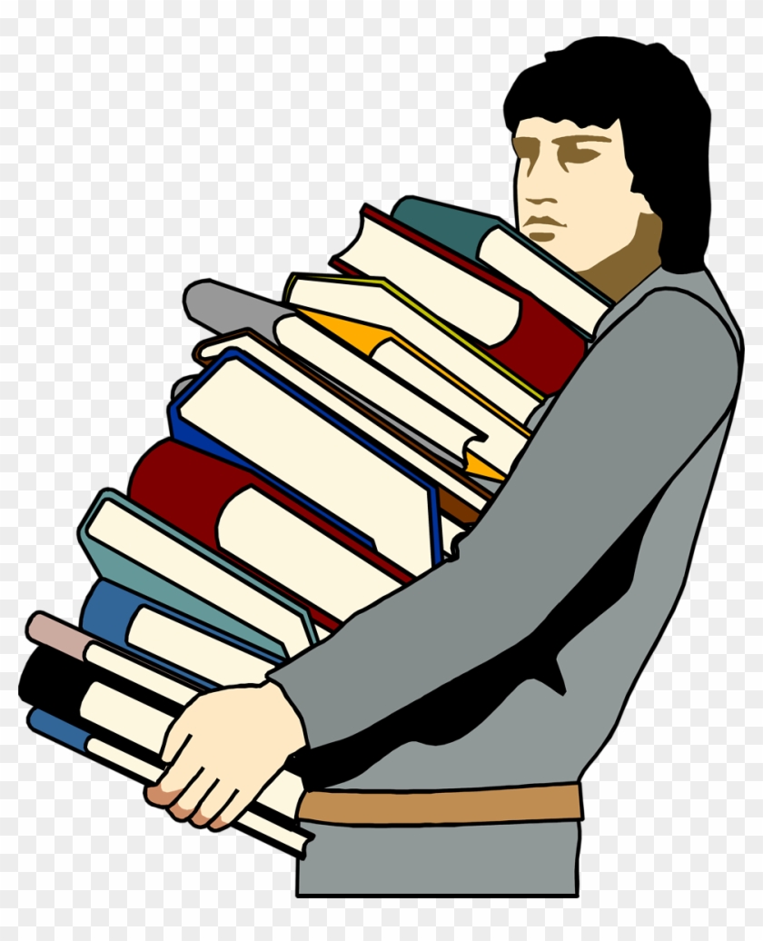 958 X 1137 4 - Carrying Lots Of Books Clipart #1299486