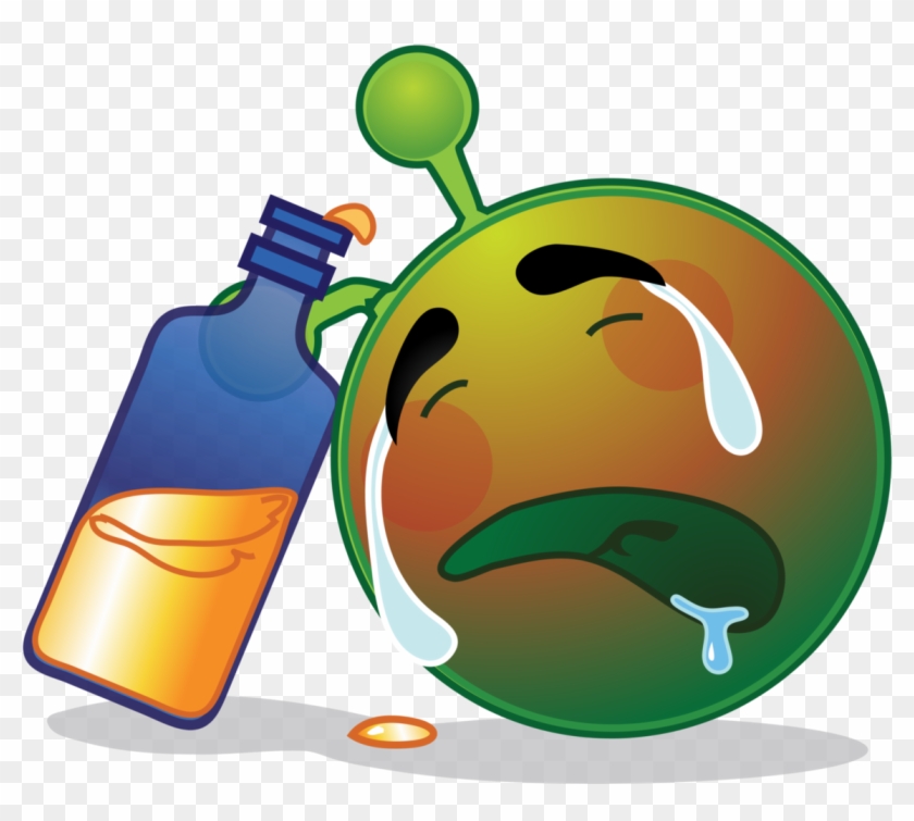 When Alcohol Reaches Liver - Green Alien Clipart #1299808