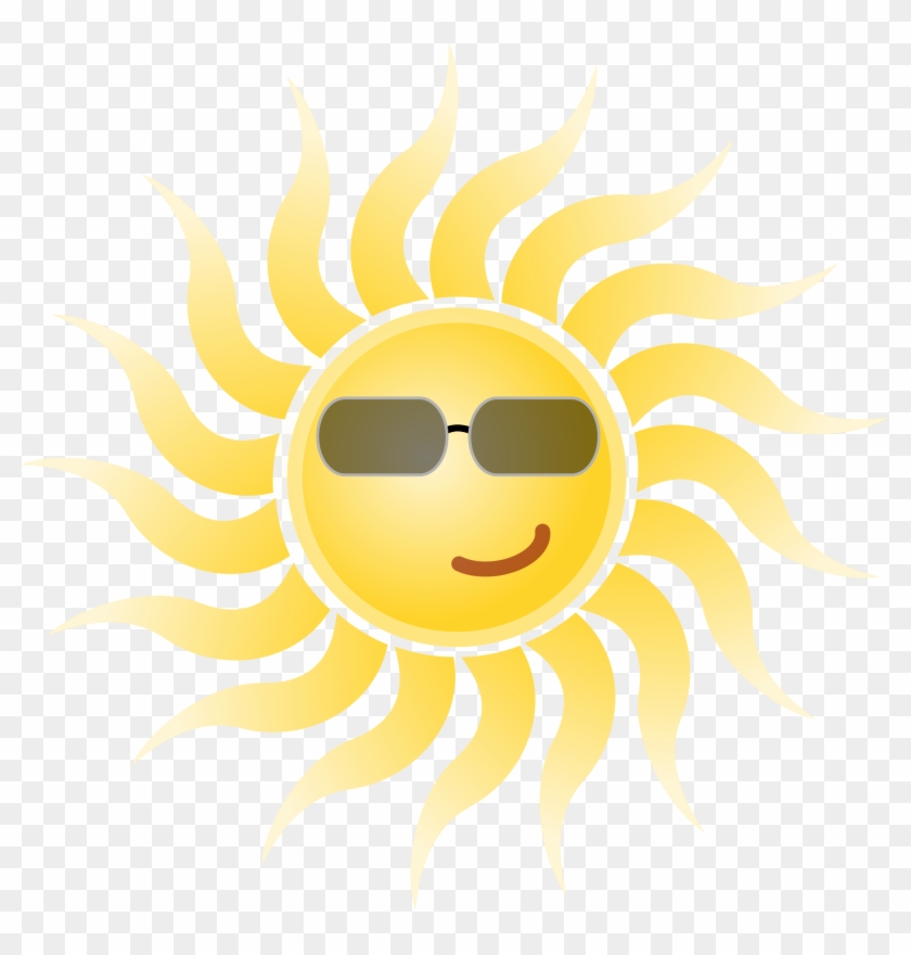 File Sun Wearing Sunglasses Svg Wikimedia Commons - Sun With Glasses Png Clipart #130532
