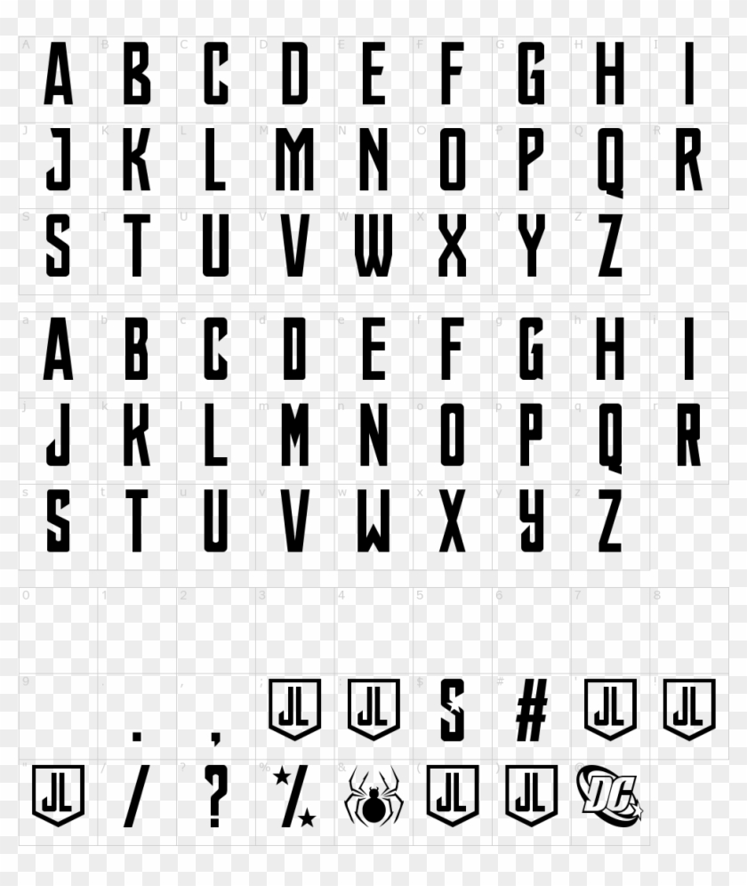 Justice League Font - Justice League Font Png Clipart #130613