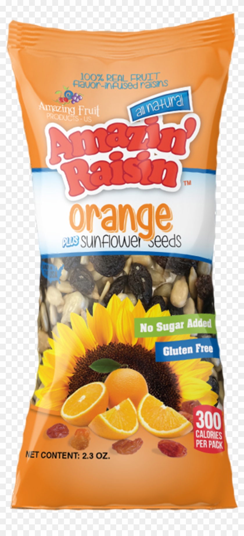 Orange Plus Sunflower Seeds 100% Real Fruit Flavor-infused - Raisin Clipart