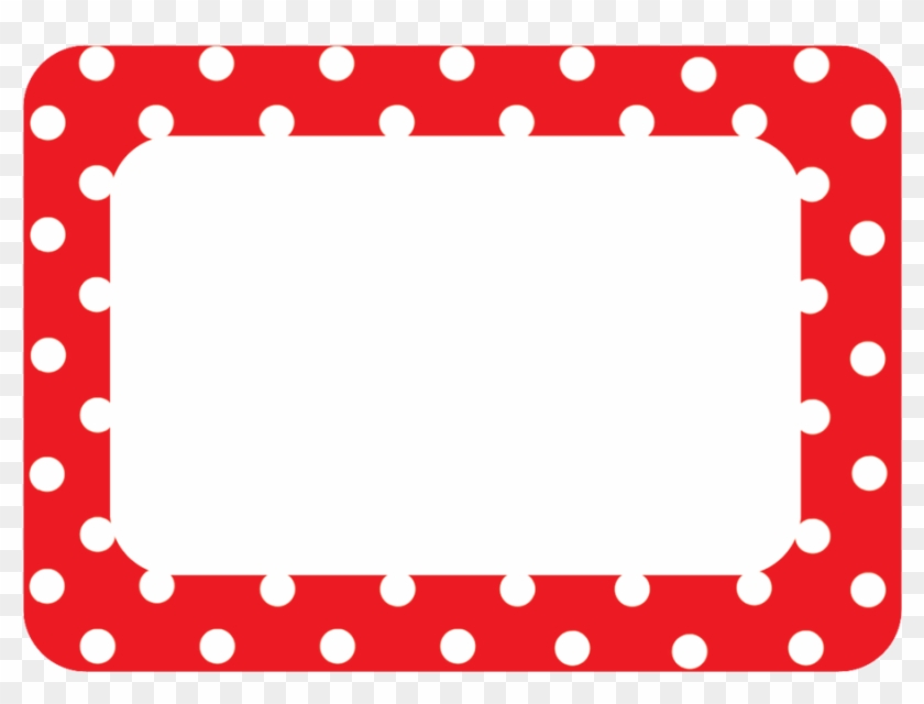 Tcr5539 Red Polka Dots 2 Name Tags/labels Image - Polka Dot Name Tags Clipart #130989