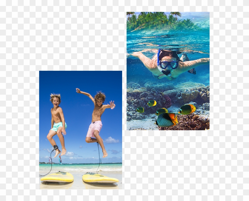 Family Paddle Boarding - Sea In The Maldives Clipart