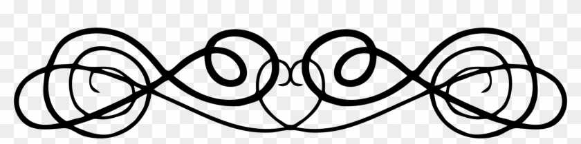 Clipart Vintage Flourish Divider Big Image Png - Swirl Border Black And White Transparent Png