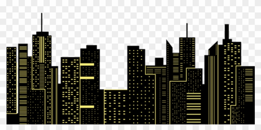 New York Png - Night City Silhouette Png Clipart #131135
