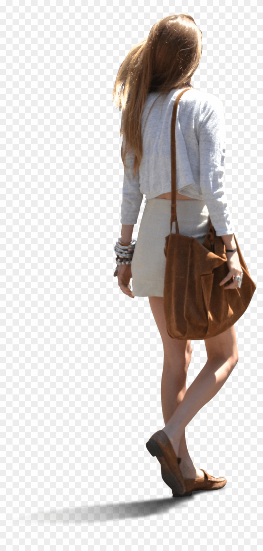 People Woman Walking Forward - Cut Out People Summer Clipart