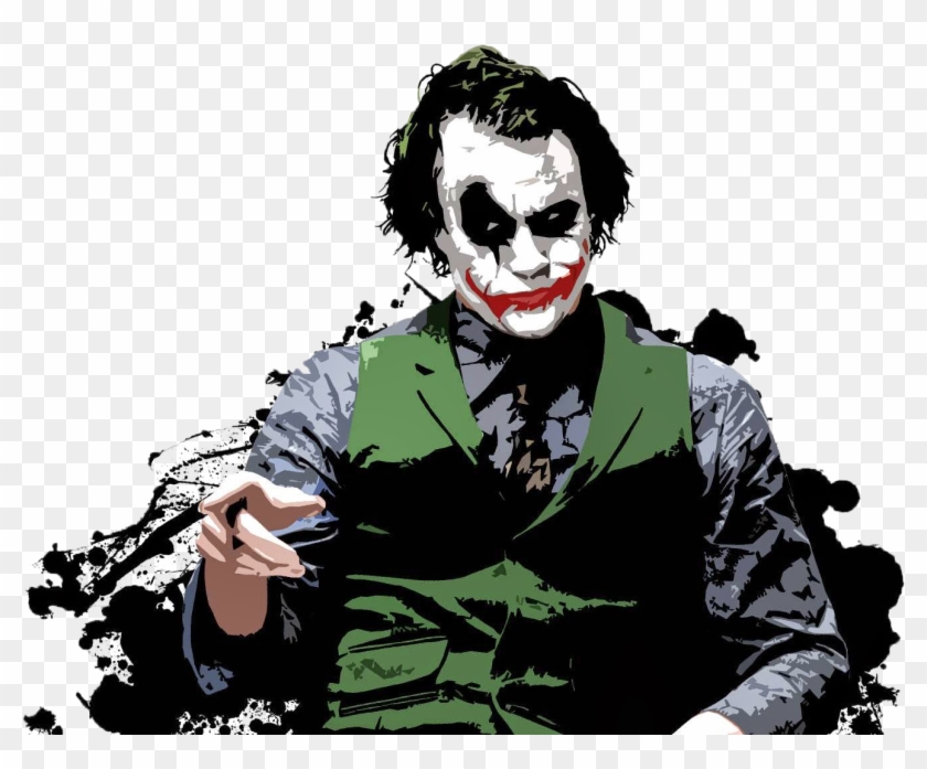 History Of The Joker - Joker Heath Ledger Art Clipart